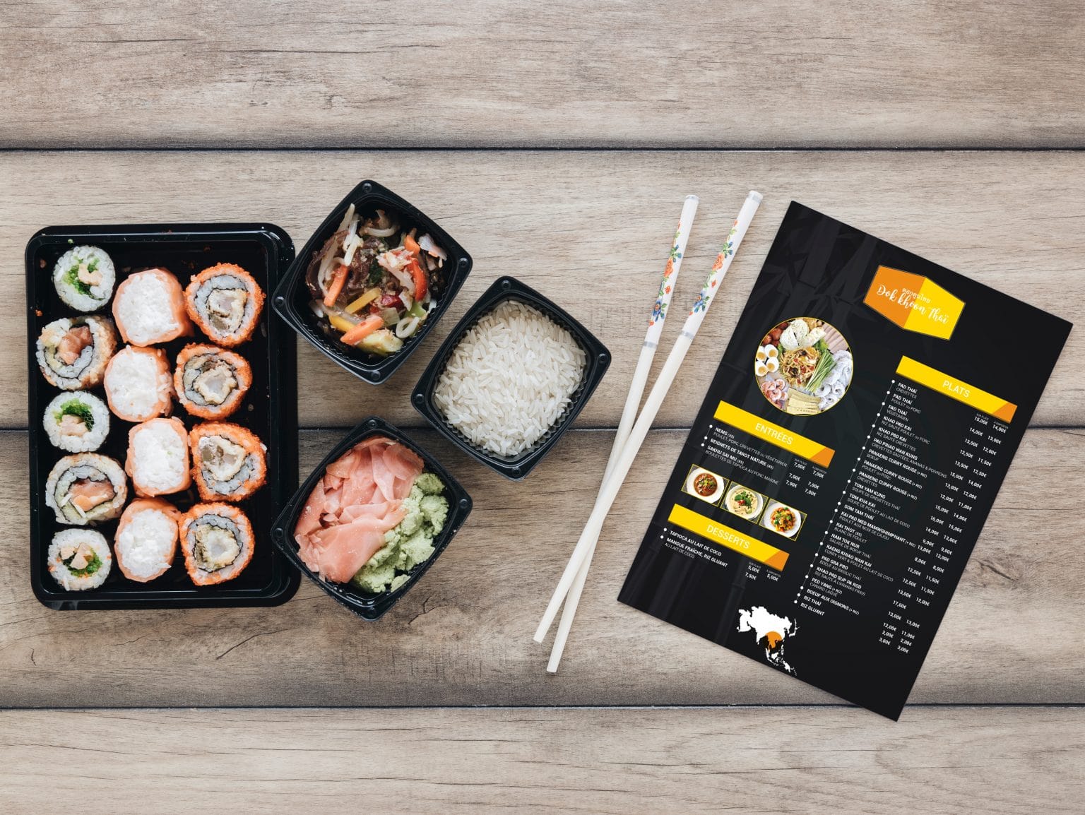 Carte de restaurant « Dok Khoon Thaï »